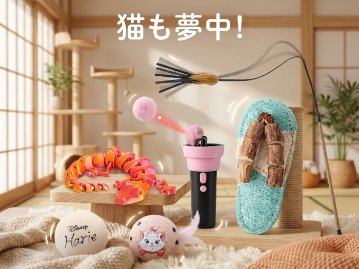 猫と一緒に遊びを楽しむ！おすすめおもちゃ特集