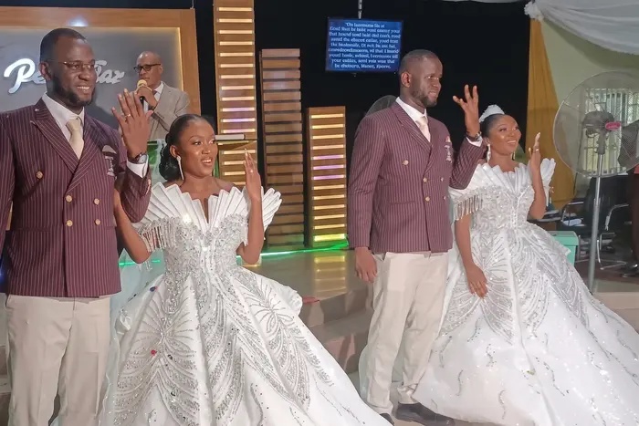 Identical twin sisters from Akwa Ibom marry identical twin brothers from Abia in double wedding (see beautiful pictures)