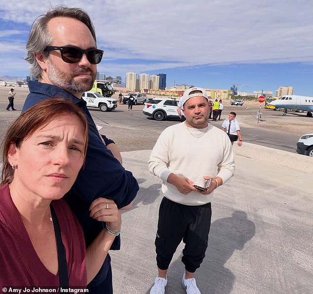 Power Rangers star Amy Jo Johnson says she’s ‘happy to be alive’ after flying on private jet with Donnie Wahlberg that skidded off the runway