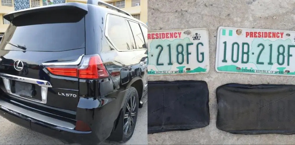 Man nabbed for driving vehicle with forged ”Presidency” plate number