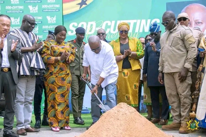 President Mahama Says Ghana FDI Surged To $2.62bn, Breaks Ground For Afienya Industrial Park