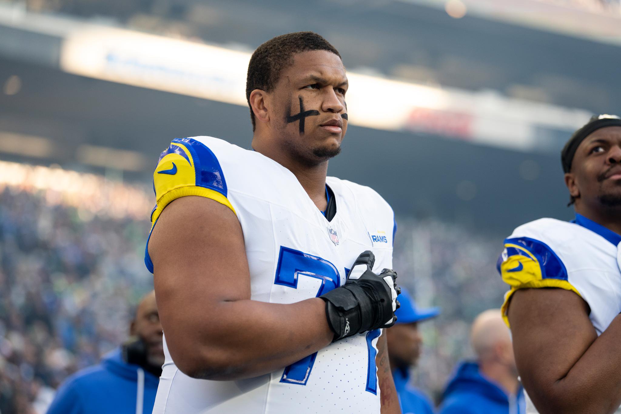 Rams star throws punch at Bills player in ugly postgame fight as suspension looms