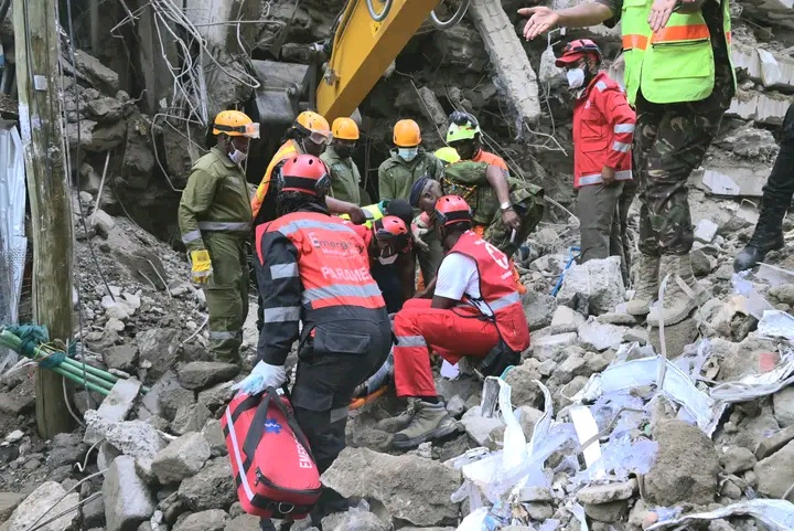 Eastleigh Collapse: Woman Pulled Alive From Rubble, Rushed to Kenyatta National Hospital