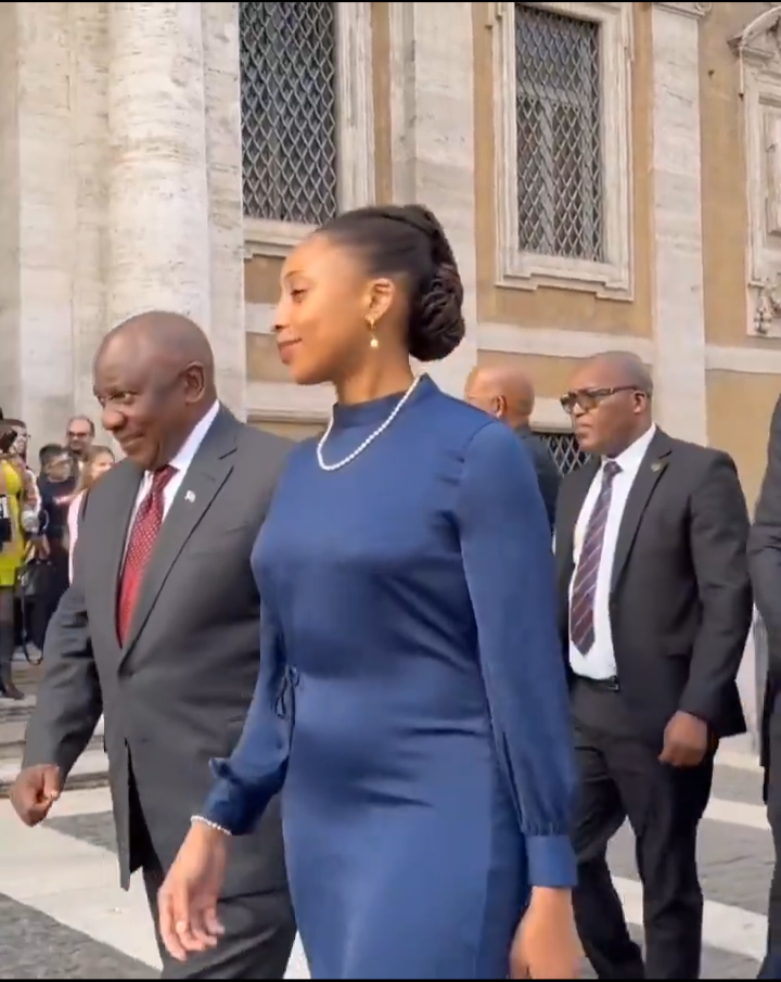 President Cyril Ramaphosa Spotted With His Daughter During Visit to Italy