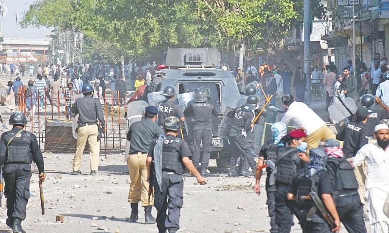 Police arrest 50 after clashes following emergency, governor’s rule in KP
