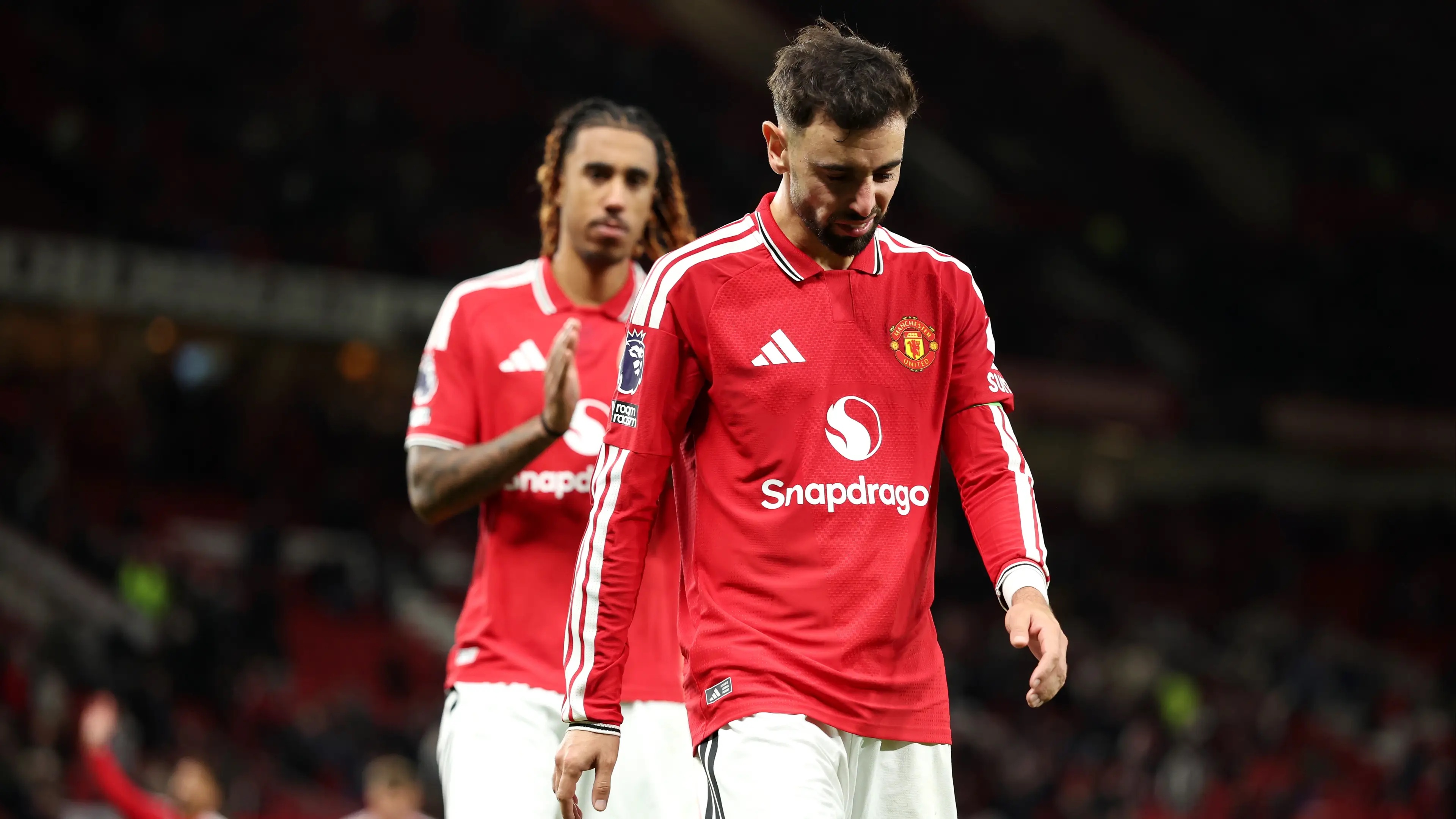 Footage of Bruno Fernandes leaving Old Trafford after Tottenham game is going viral