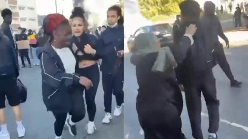 French school protesters dragged away by parents in humiliating videos