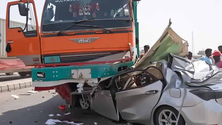 Five of same family killed in Nawabshah road accident