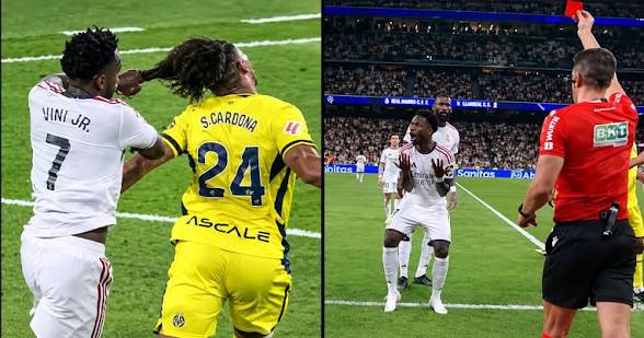 Arsenal Monitor Vinicius Junior’s Situation After Real Madrid Star’s Red Card For Hair Pulling