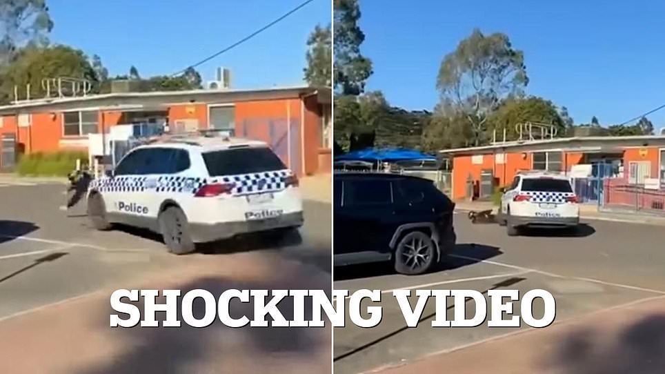 Police car collides with teen e-biker in shocking video