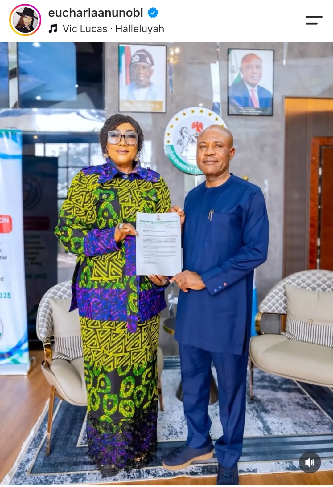 Actress Eucharia Anunobi Receives Appointment Letter From Enugu Governor Peter Mbah