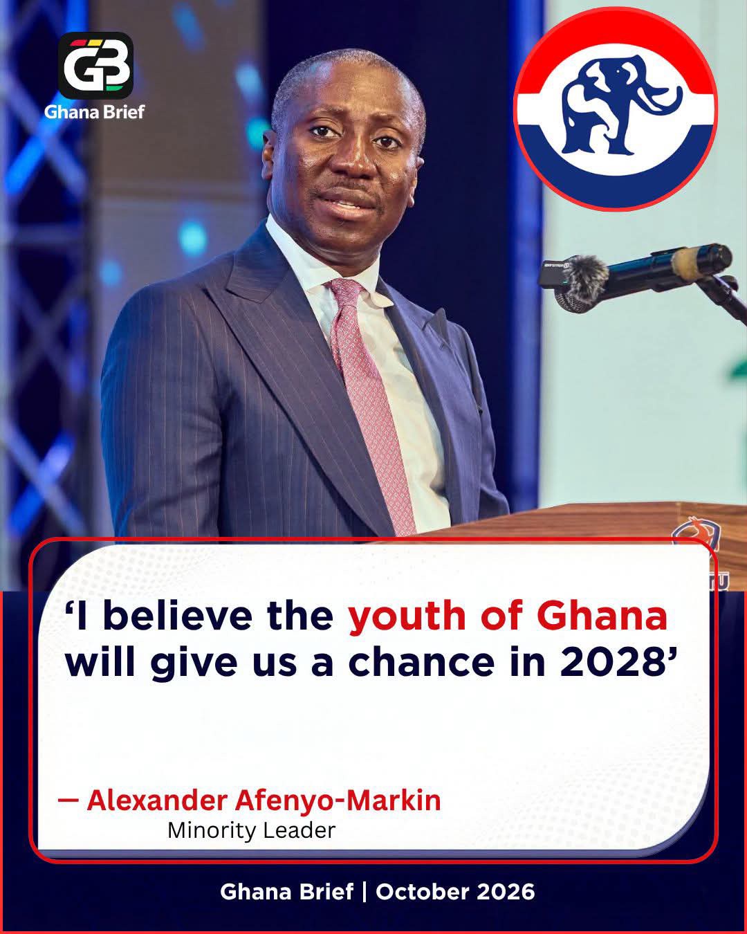 Afenyo-Markin Expresses Confidence in NPP’s Chances of Winning Youth Support in 2028