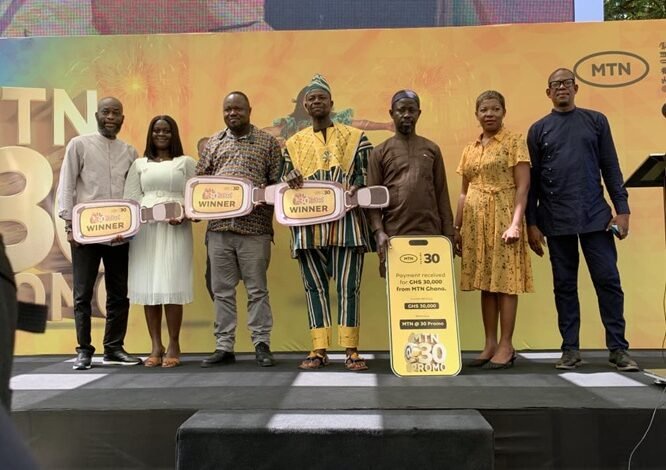 MTN Ghana rewards winners of 30th anniversary promotion