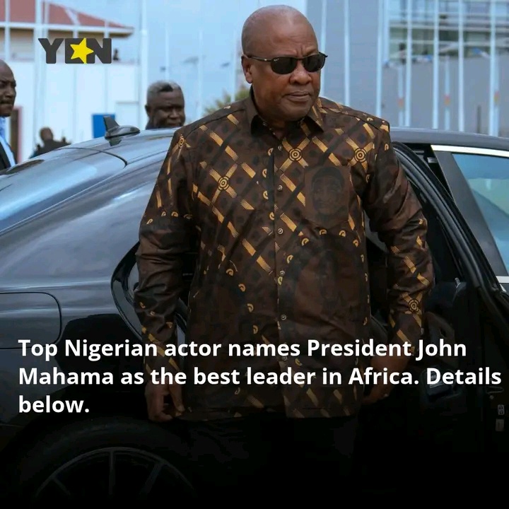 Nigerian Actor Praises Mahama as A Father for All During Birthday Celebration in Ghana