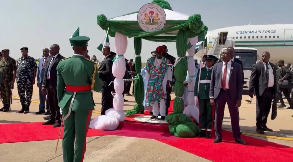 VIDEOS: Tinubu, Shettima arrive Kaduna for APC 2027 campaign flag-off