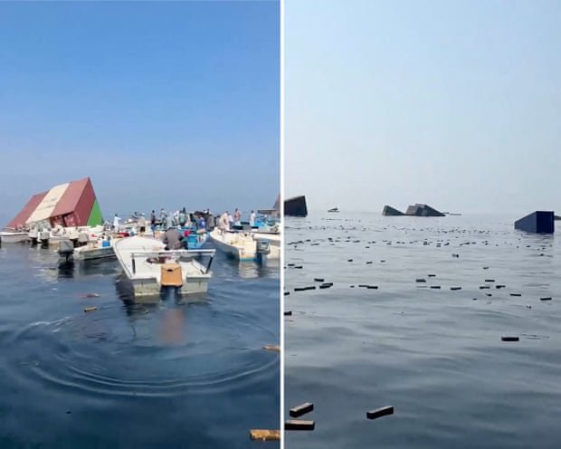Strait of Hormuz scoured for spilt cargo after Iran attacks container ships