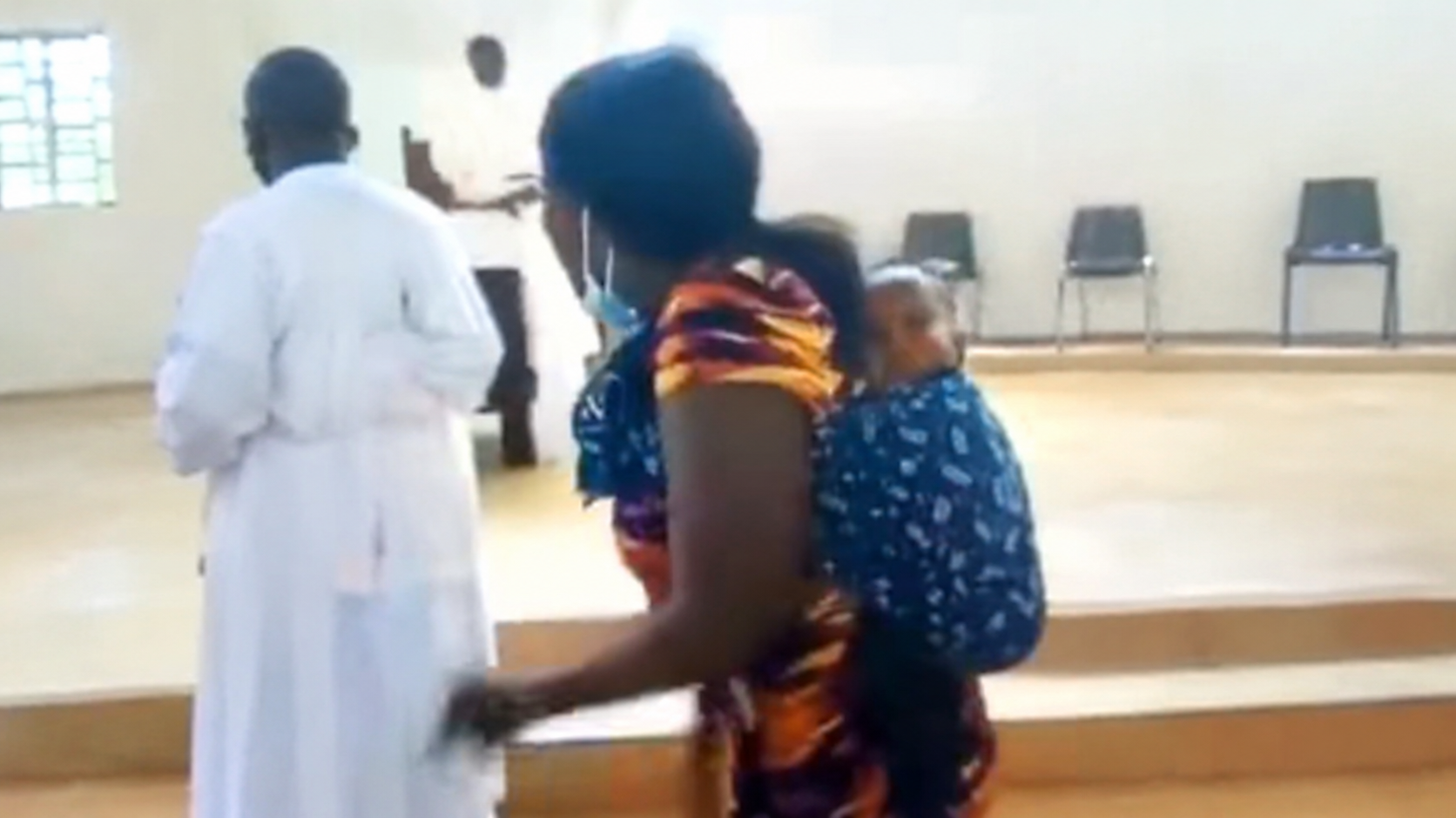 VIDEO: Drama as Married Woman Interrupts Wedding After Catching Husband Marrying Another Woman
