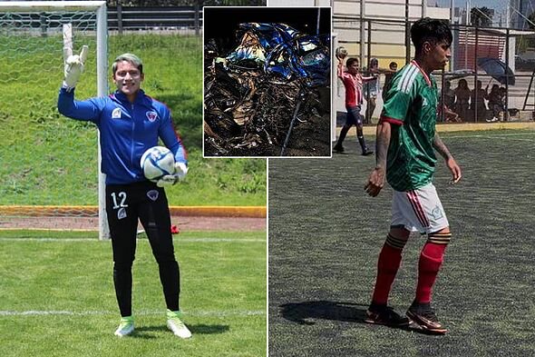 Two footballers die in horrific car crash as woman, 21, in critical condition