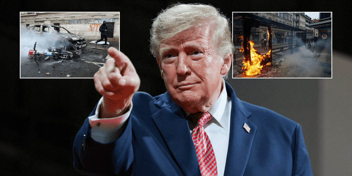 Donald Trump suggests ‘leaving’ Nato as he blames migrants who ‘despise’ France for chaos