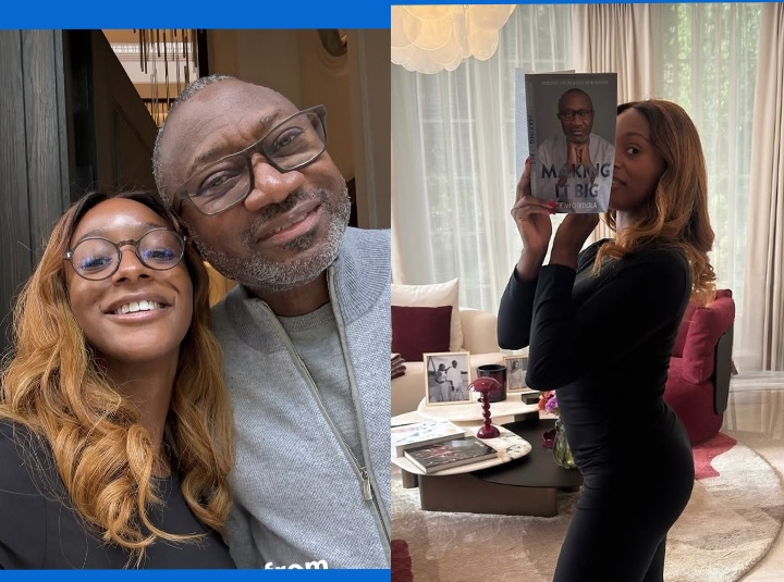 Otedola’s Daughter, Cuppy, Shares Photos With Her Father After Visiting Him in Monaco