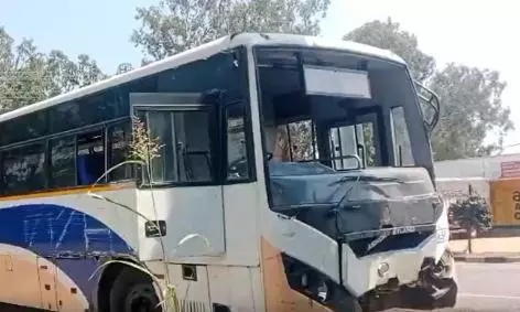 Mulugu: RTC Bus Rams into Bushes After a Van Attempts to Overtake