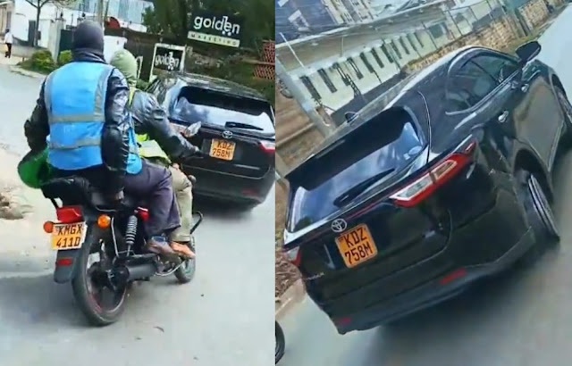 Boda Boda Riders Chase Drunk Motorist Fleeing on Burst Tyre After Hitting Their Colleague (VIDEO)