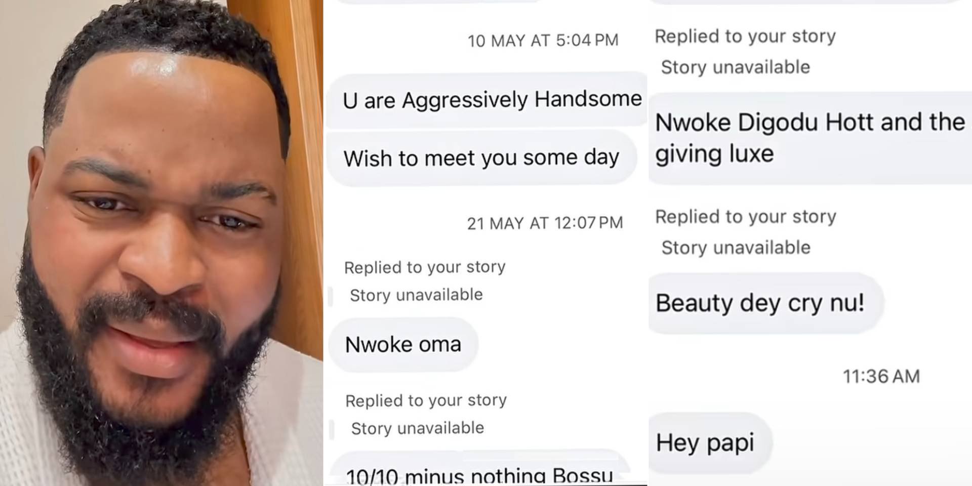 Whitemoney fumes after male admirer slid into his DM; vows to expose him