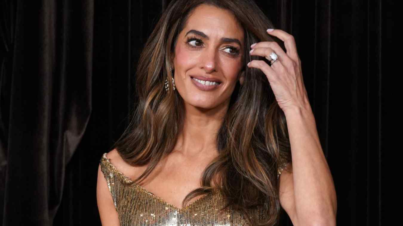 Amal Clooney Looked Marvelous In A Gold-Colored Glown
