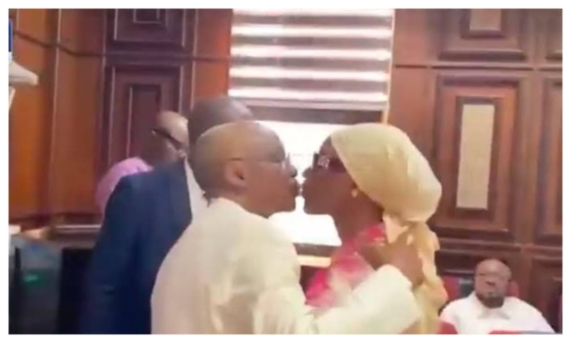 El-Rufai Kisses Wife In Court As Wiretapping Trial Commences