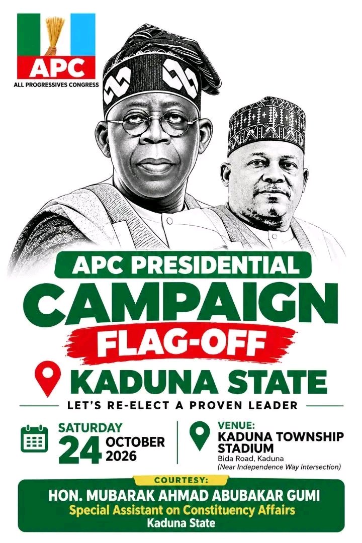 Thousands flood Kaduna streets ahead of APC presidential campaign rally