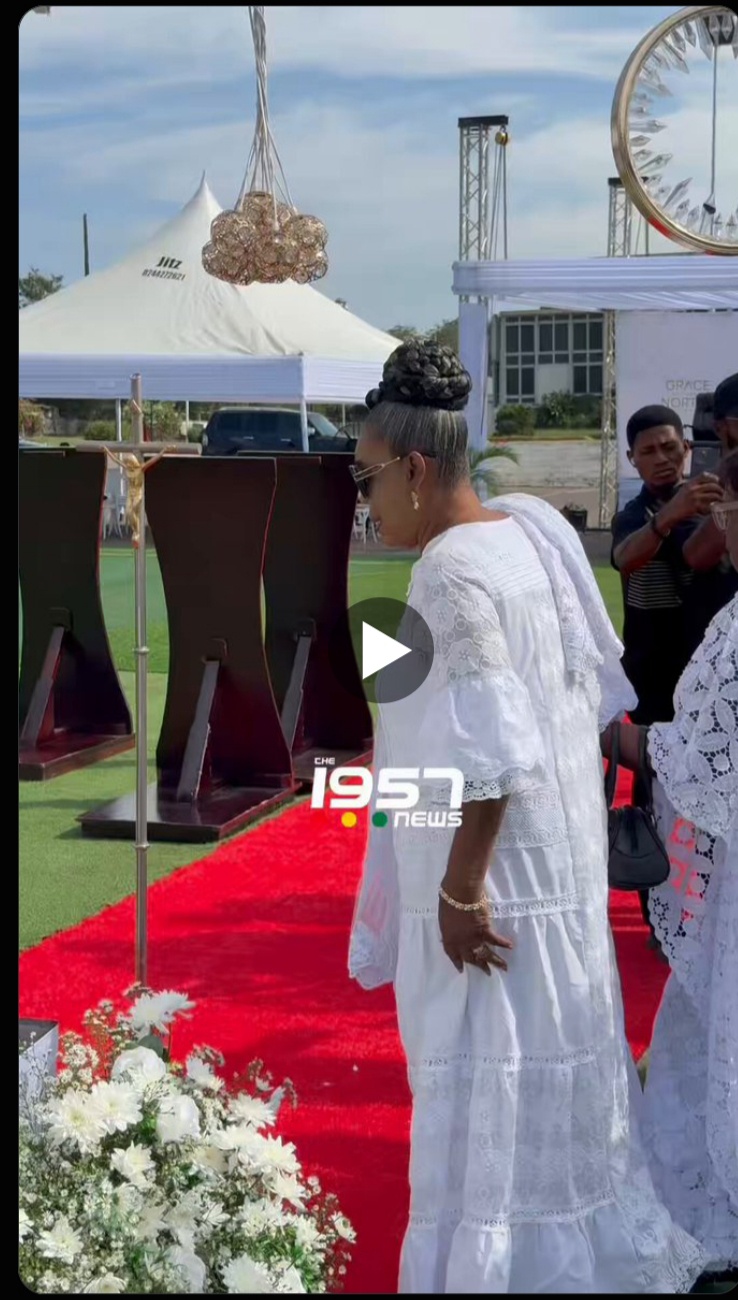 Maame Dokono Moves Mourners With Emotional Tribute to Grace Nortey at State House