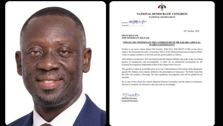 NDC Orders Obuasi SHS Headmaster Zakaria Abdulai to Step Aside Amid CID Investigation