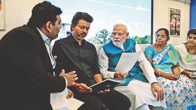24 hours after hosting Rahul Gandhi, TN CM Vijay takes metro ride with PM Modi