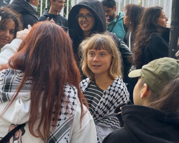 ‘Our future is being stolen’: Greta Thunberg joins students protesting in Paris