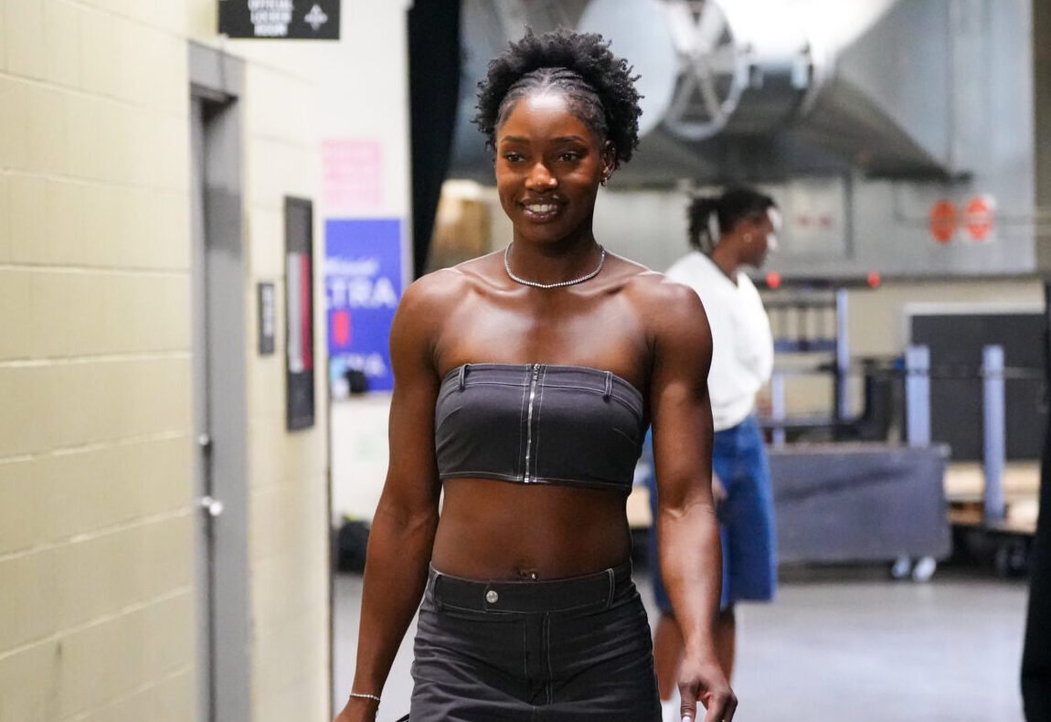 Valkyries’ Kaila Charles flexes flawless Kente crop top for WNBA Finals Game 2
