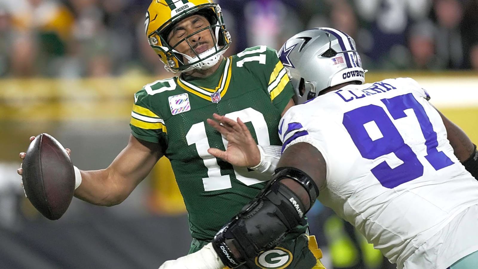 Matt LaFleur has an unexpected suggestion for Jordan Love after the Packers watch Dak Prescott get multiple calls