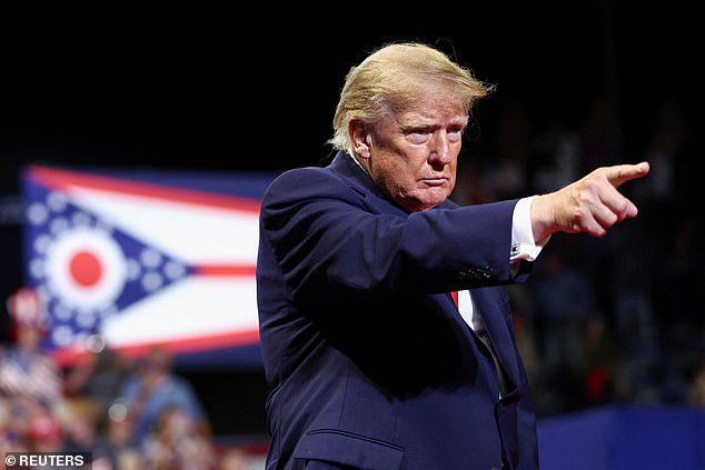 Trump jokes he is risking his entire political career with gushing praise of ‘beautiful young woman’ Sophie Cunningham