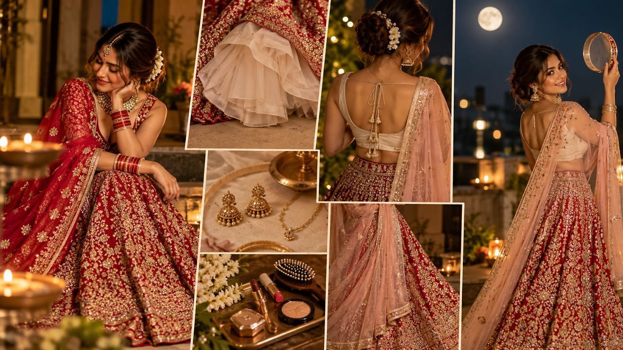 Karwa Chauth Fashion Edit: How To Rewear Your Wedding Lehenga Without Going Overboard