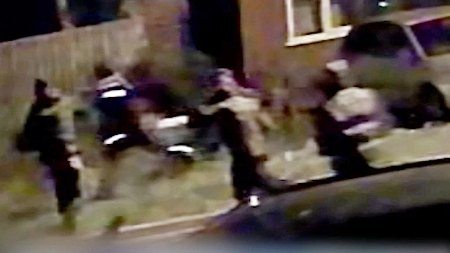 Chilling footage shows moment balaclava-clad men ambush man, 21, like ‘pack of animals’ before stabbing him to death