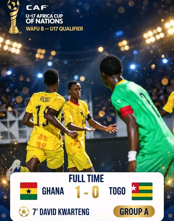 Ghana Black Starlets Secure Winning Start In WAFU Zone B U17 Championship With 1-0 Victory Over Togo