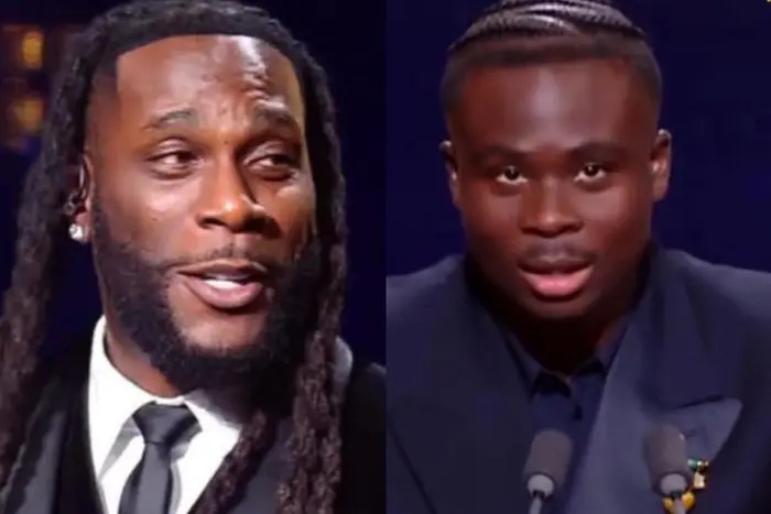 Burna Boy shares vision for Nigerian Academy as he hands Bukayo Saka 2026 Ballon d’Or Award
