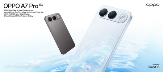 Introducing the OPPO A7 Pro with a 50MP Ultra-Wide AI Zoom Selfie Camera, an 8,000mAh Battery, and Long-Lasting Smoothness