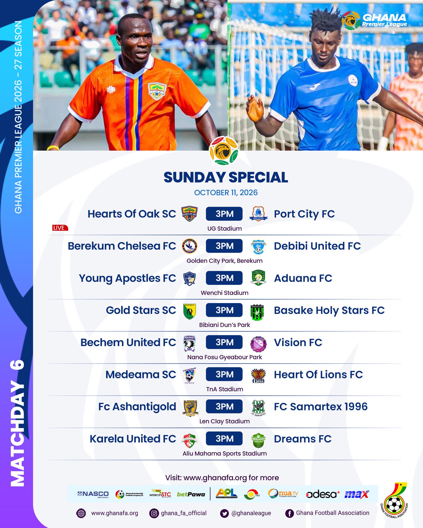 2026/27 Ghana Premier League: Week 6 Match Preview – Bechem United vs Vision FC