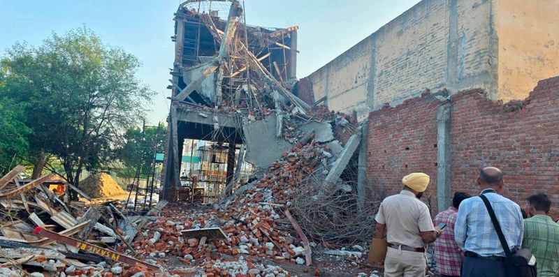 Ambala building collapse: Samples of construction material collected by SIT