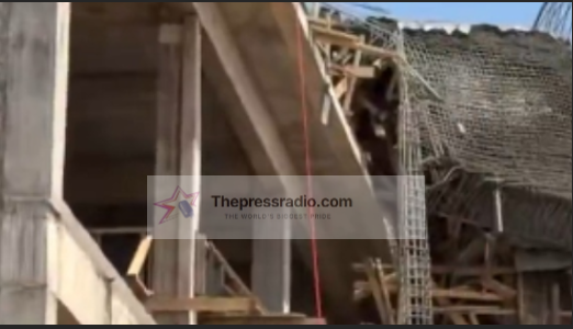 SAD VIDEO: Church Building Collapses on Workers at Klagon-Lashibi