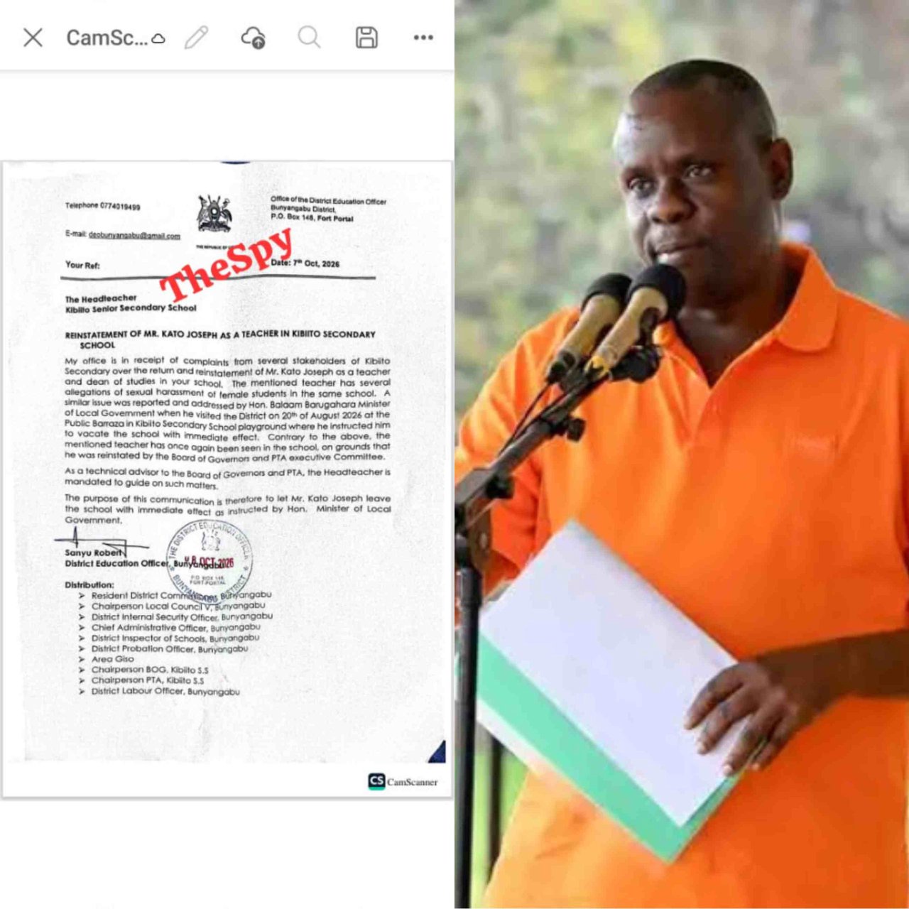 You’re A Child Molester! Minister Balaam’s Kibiito SS Directive Bites Teacher