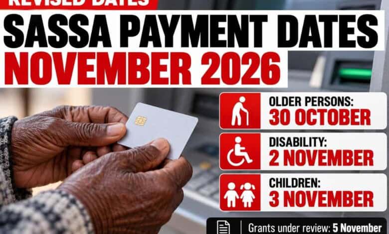 Here is the SASSA payment dates for November