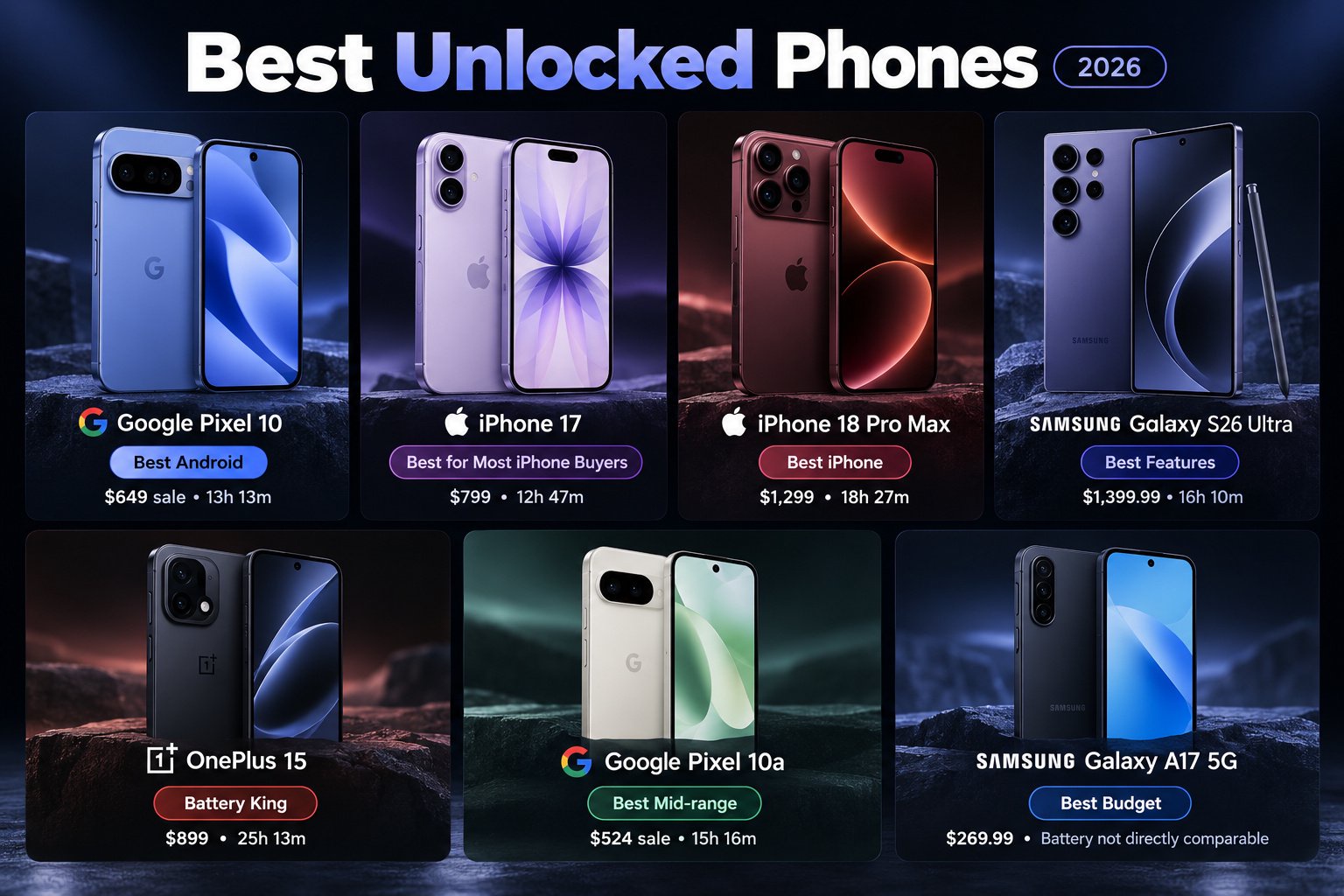 Best Unlocked Phones 2026: 7 Picks After the Price Hikes
