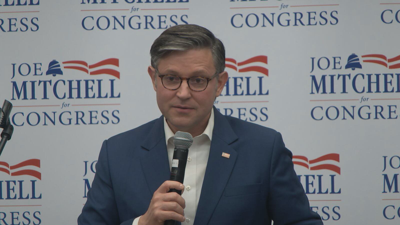 House Speaker Mike Johnson rallies with Joe Mitchell ahead of midterms