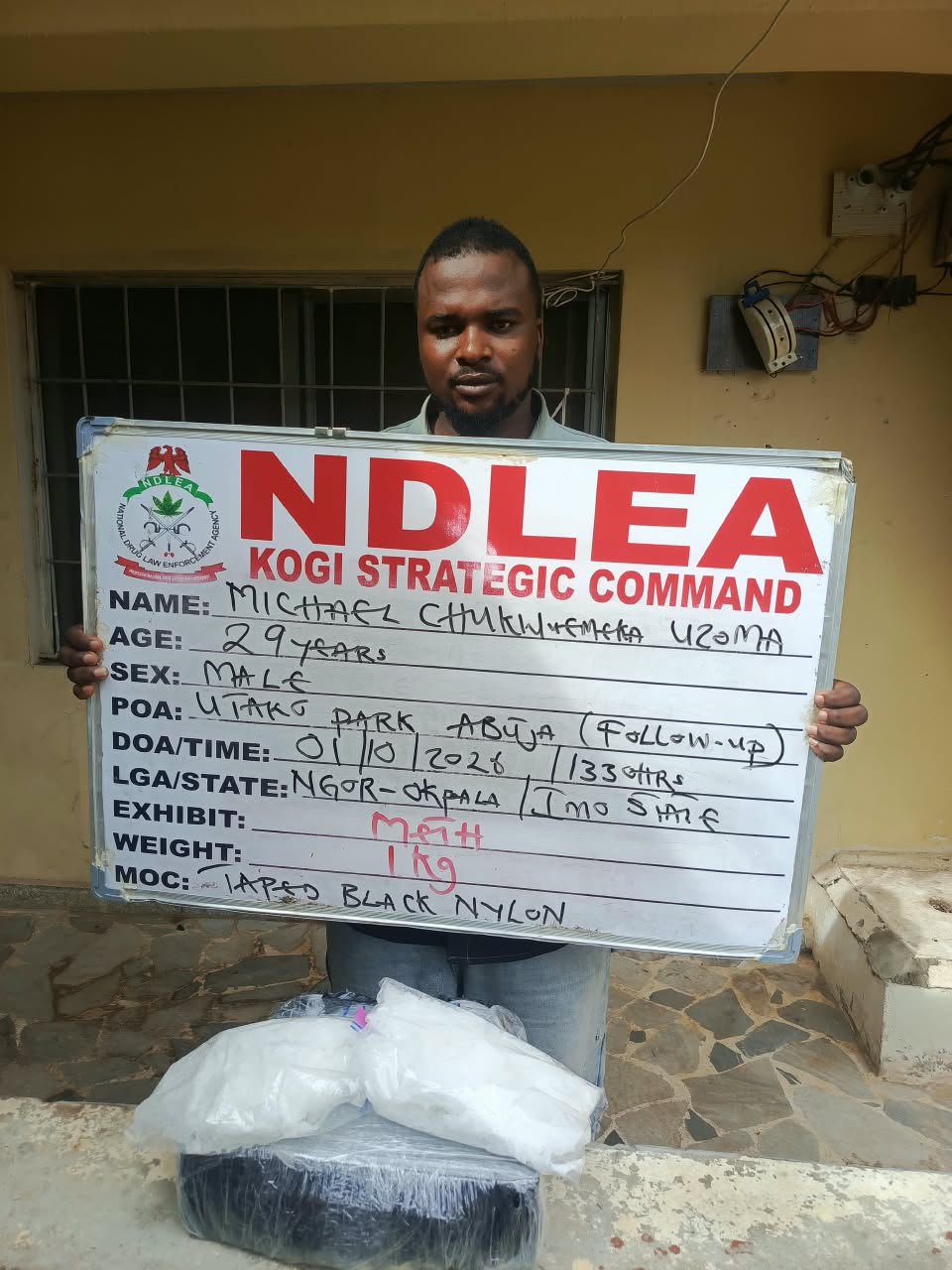 NDLEA Arrest Italy-Bound Bizman With 4.8kg Cocaine